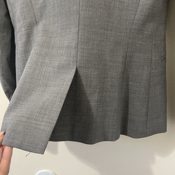 Theory Womens Nichelle Broadway Grey Wool Blend Two Button Closure Blazer Size 2 - Picture 6 of 8
